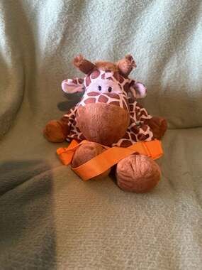 Animal Planet Plush Giraffe Toddler Backpack with Orange Straps